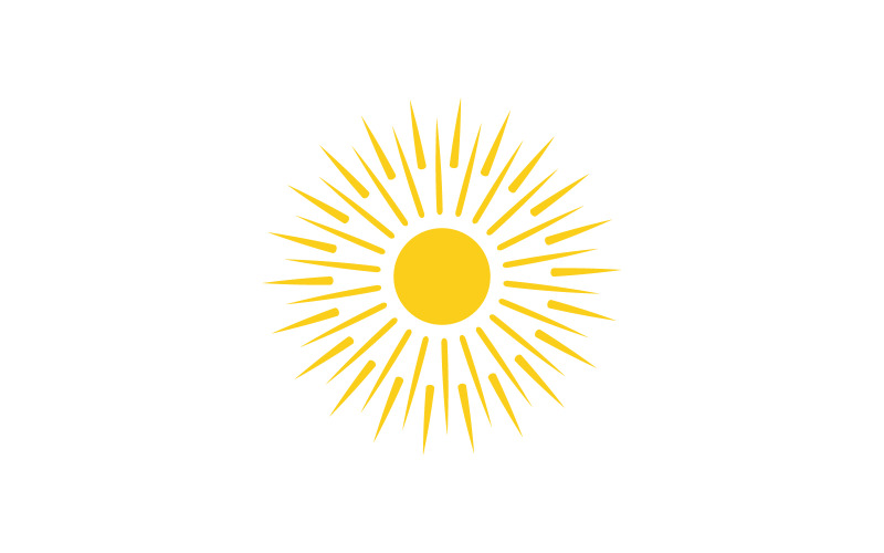 Modèle de conception de logo d'icône d'illustration vectorielle de concept de soleil v.5