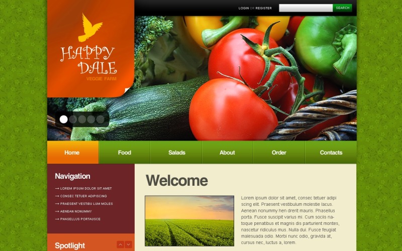 Modèle PSD pour site agricole #50283