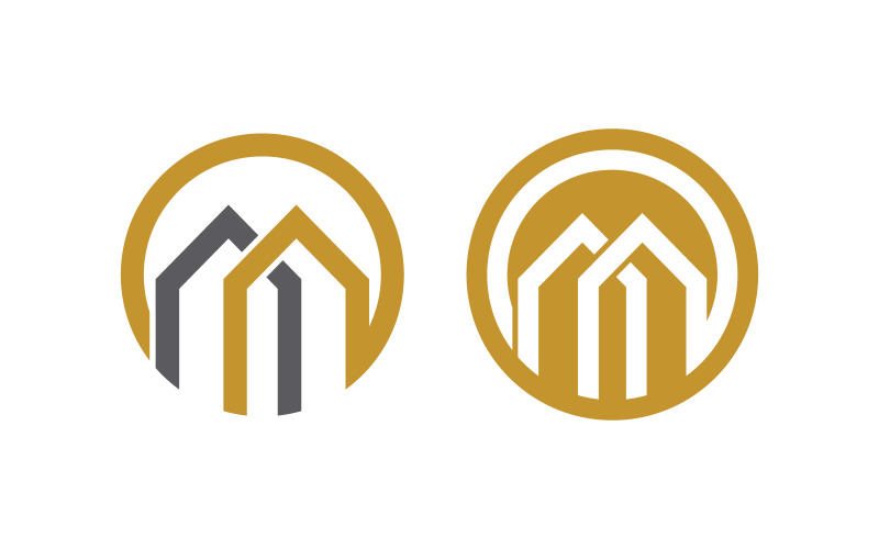 Bina Emlak ve İnşaat Logosu tasarım şablonu v.3