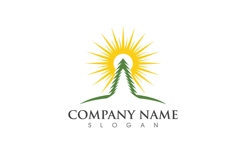 Cedar Tree icon Logo vektorillustration design v.7