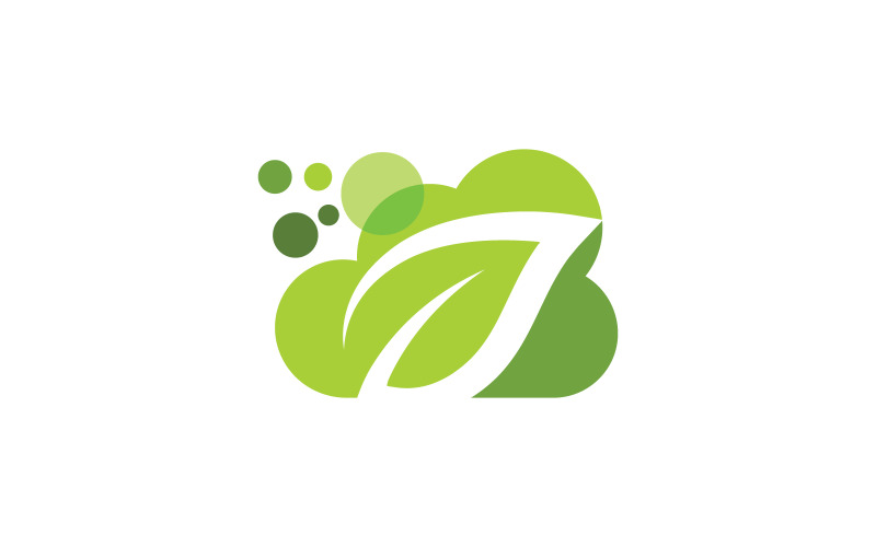 Здорове життя leaf концепція шаблону дизайну логотипу v.1