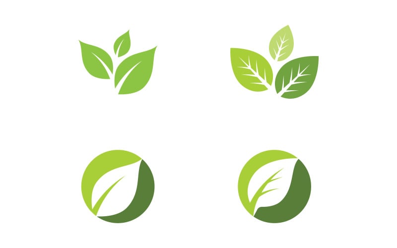 Здоровий спосіб життя leaf концепція логотипу шаблон оформлення v.4