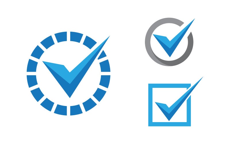 Check mark vector illustration icon Logo design template