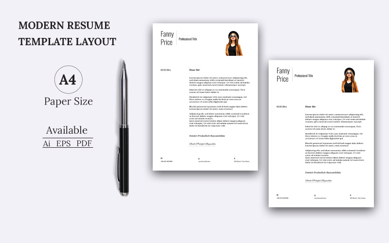 Layout del modello di curriculum strabiliante