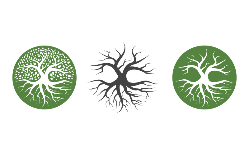 Modèle de conception d'illustration d'icône d'arbre v.1