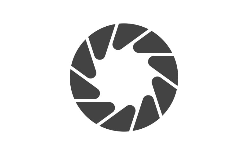 Modelo de design de ilustração vetorial de ícone de foco de lente de câmera v.6