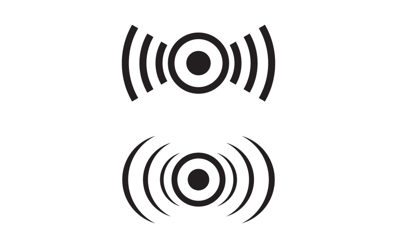 Speaker Sound waves vector logo illustration design v.2