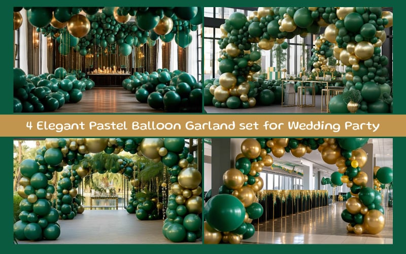 Elegant pastell ballonggirland set för bröllopsfest