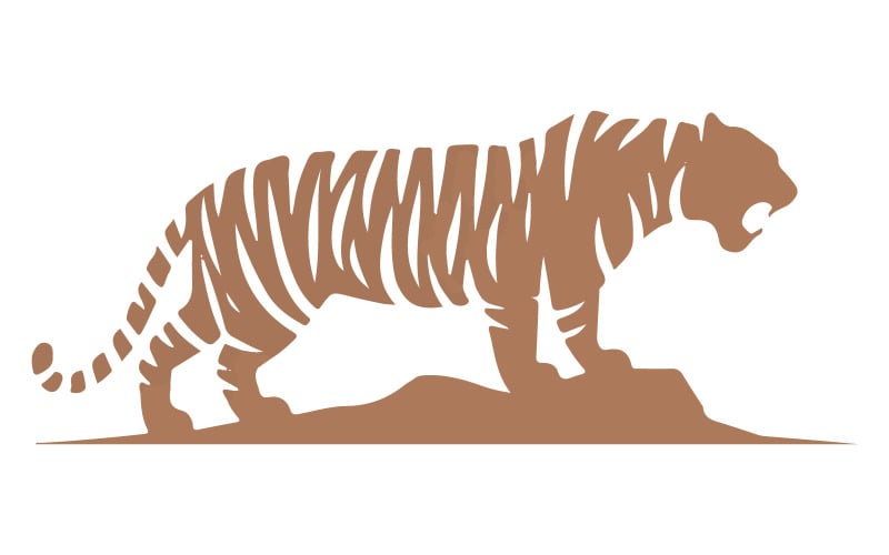 Minimalistický design s motivem tygra