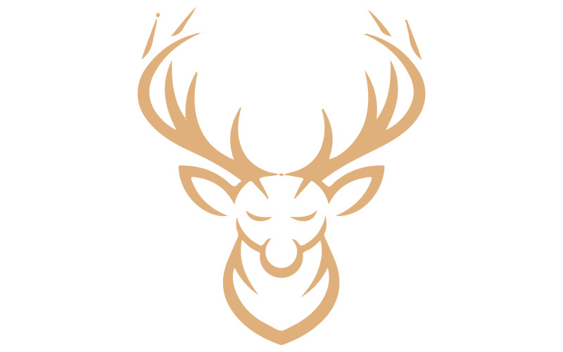 En logotyp med ett glödande hjorthuvud