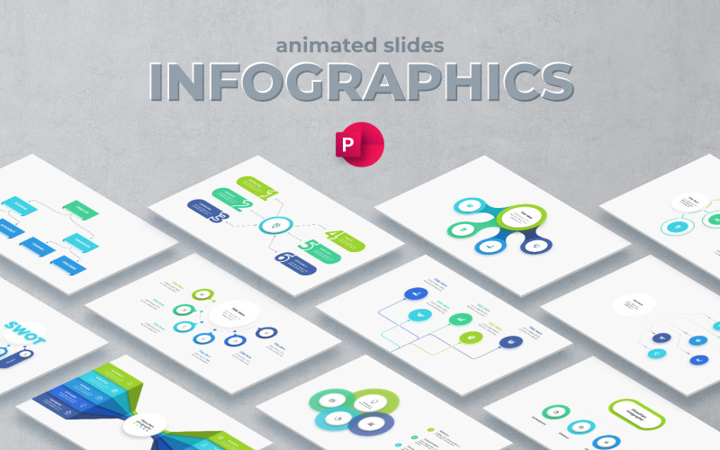 Flowcharts Animated PowerPoint Infographics