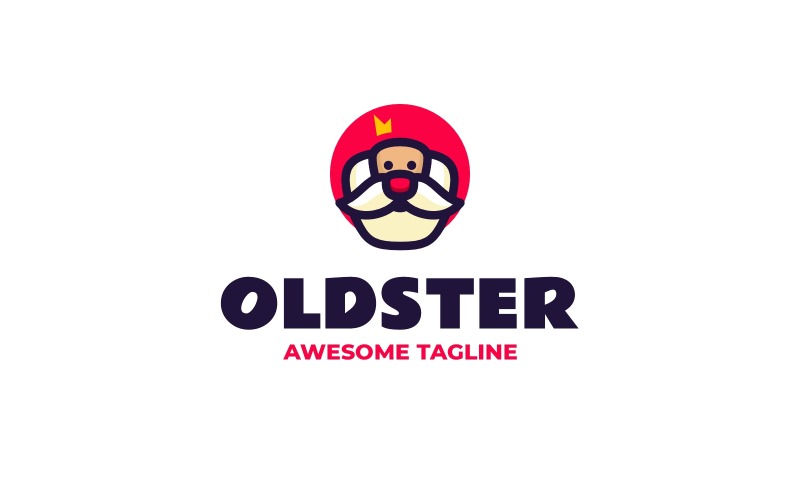 Logo mascotte semplice di Oldster