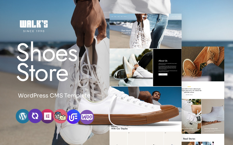 Багатофункціональна тема WordPress Elementor Walk's - Shoes Shop