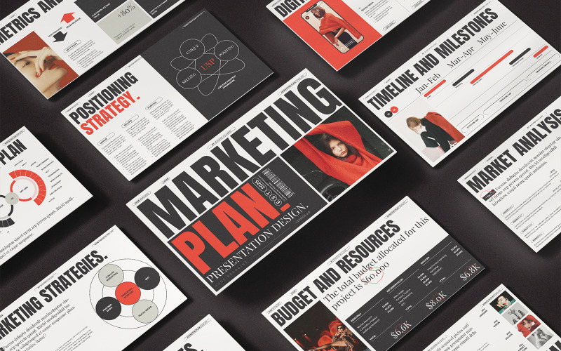 ENORME | Modello di diapositive di Google per il piano di marketing