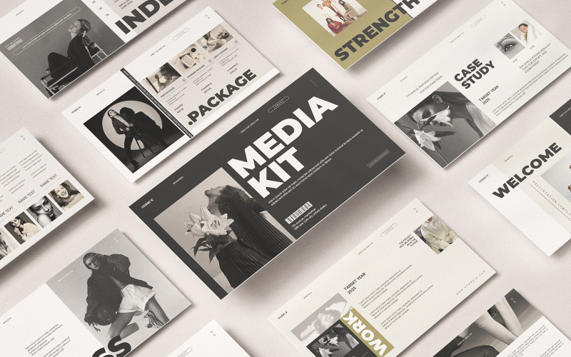 Kit média Conception de présentation Google Slides