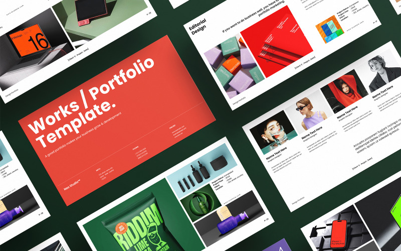 Modèle de portfolio de conception graphique pour Google Slides