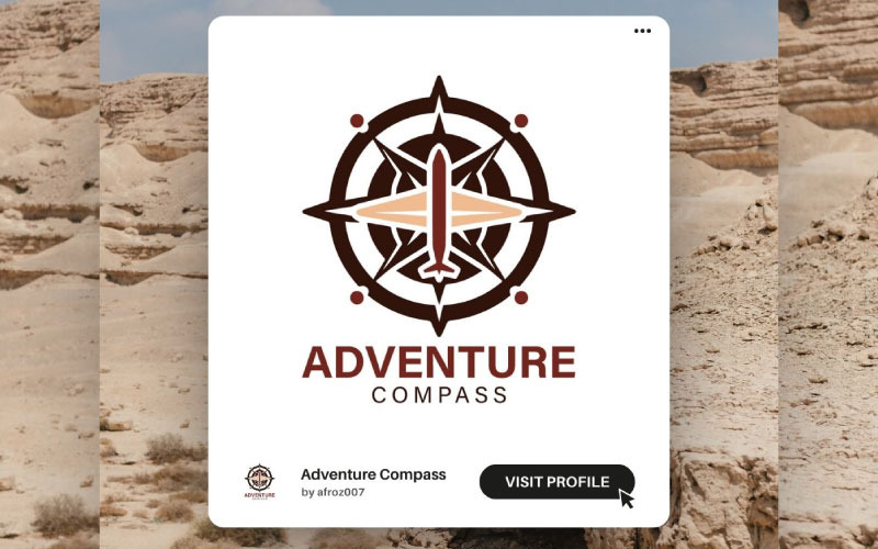 Modello di logo di viaggio moderno: perfetto per agenzie e compagnie turistiche