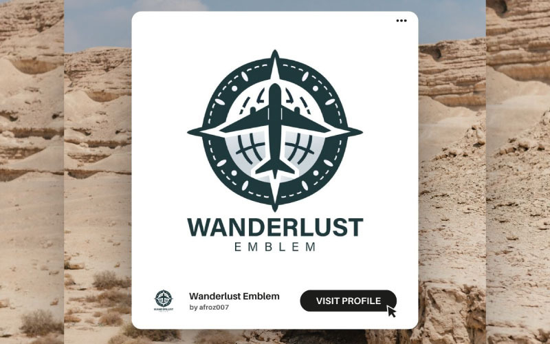 Modello di logo per agenzia di viaggi | Design professionale e ispirato all'avventura