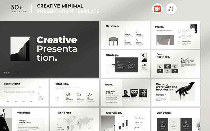 Modello di presentazione PowerPoint creativo
