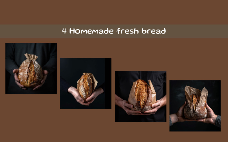 Pan casero de masa madre fresco