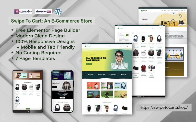 SWIPE TO CART: An E Commerce Multipurpose Theme