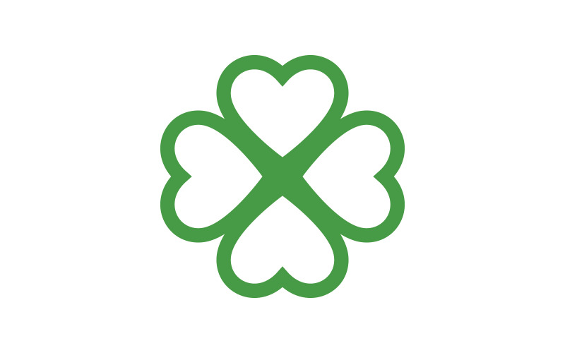 Clover Leaf ikon illustration Logo Mall Design v.20