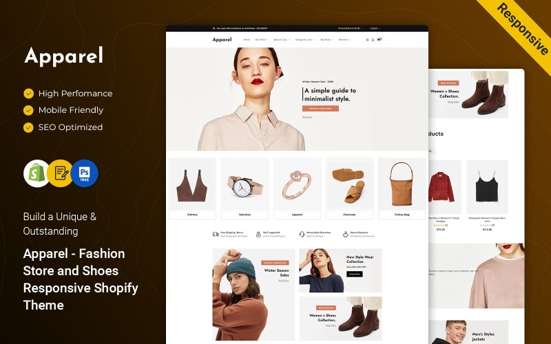 服饰 - 时装店、衣服和多功能响应式高级 Shopify 主题