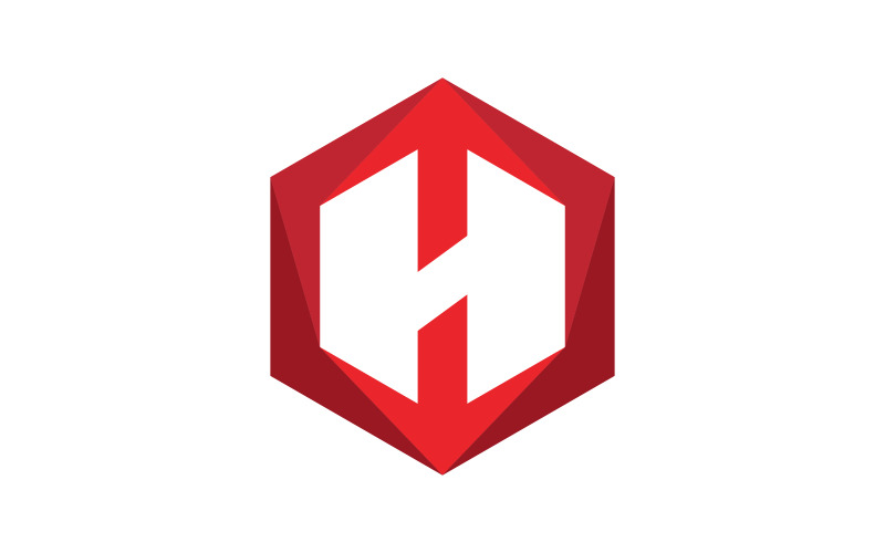H Logo Hexagon ilustração Ícone Vector Template v.5