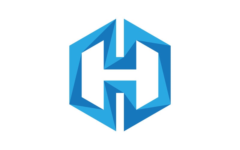 H Логотип Шестикутник ілюстрація Icon векторний шаблон v.7
