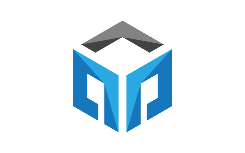 Modèle vectoriel d'icône d'illustration hexagonale de logo E v.1