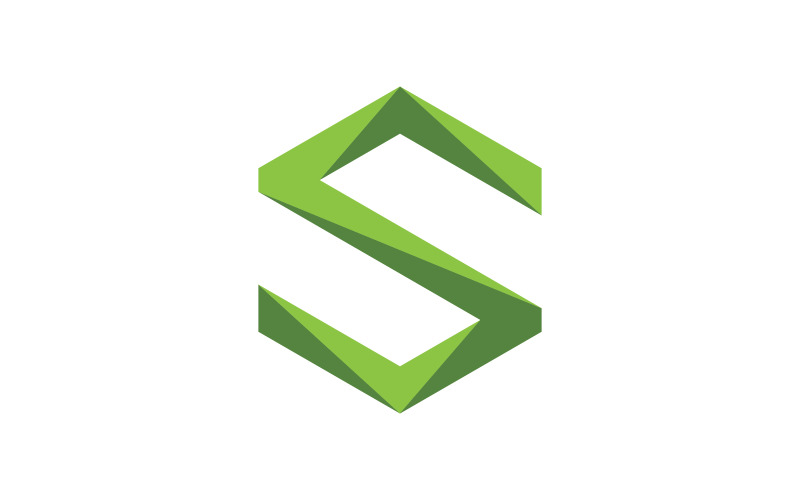 Modèle vectoriel d'icône d'illustration hexagonale de logo S v.3