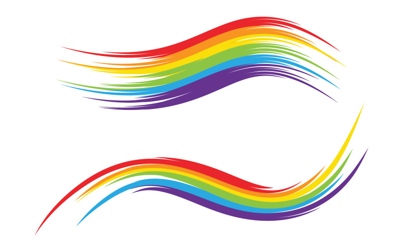 Modello di icona di bellezza arcobaleno illustrazione vettoriale design v.3