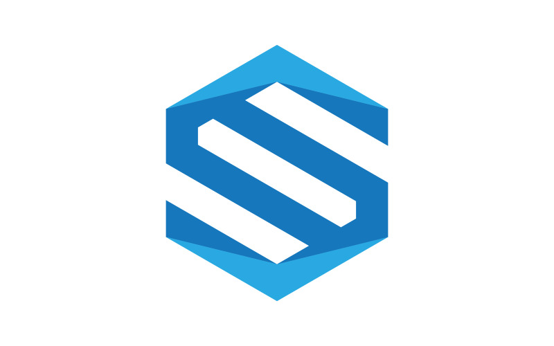 S Logo Hexagon ilustração Ícone Vector Template v.7