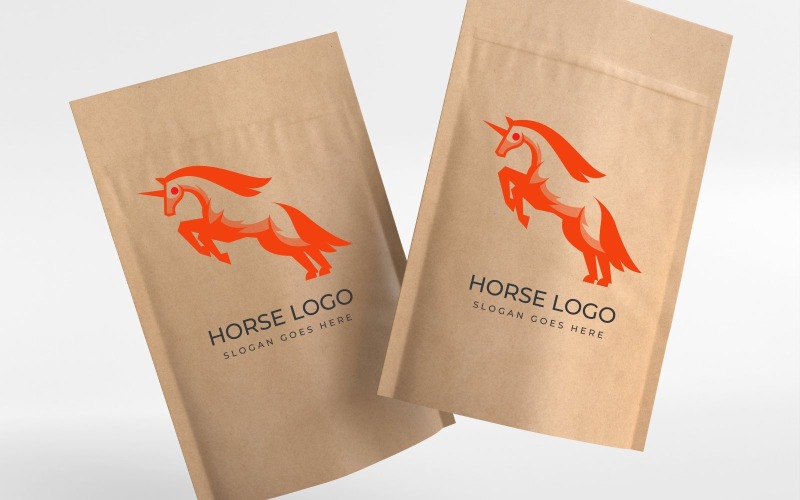 Modèle de conception de logo de cheval