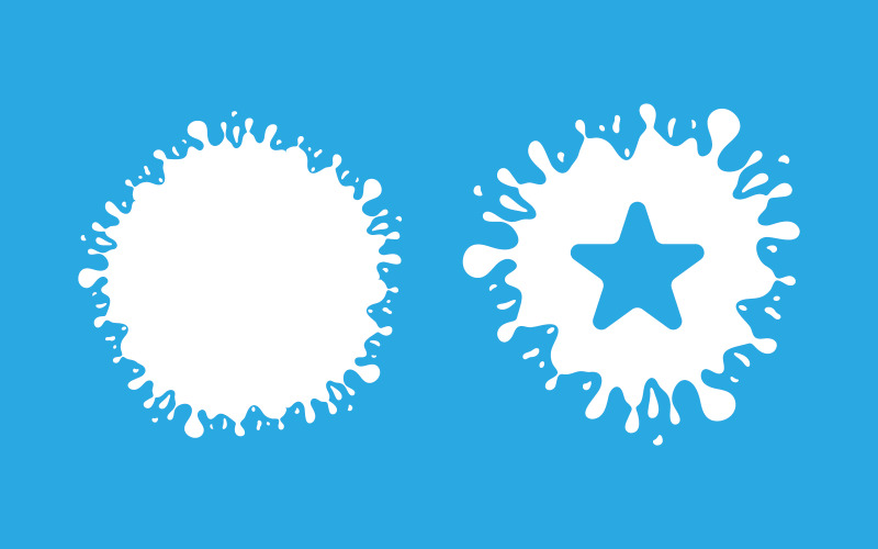 Modelo de design de ilustração de leite fresco Splash v.7