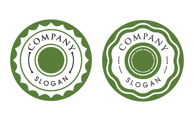 Modelo de design de ilustração de produto de emblema v.4