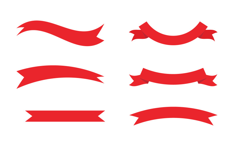 Ribbon Banner Vector Illustration logo design template v.3