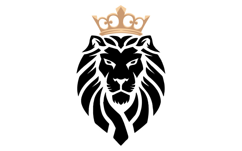 Un símbolo de león minimalista de lujo.
