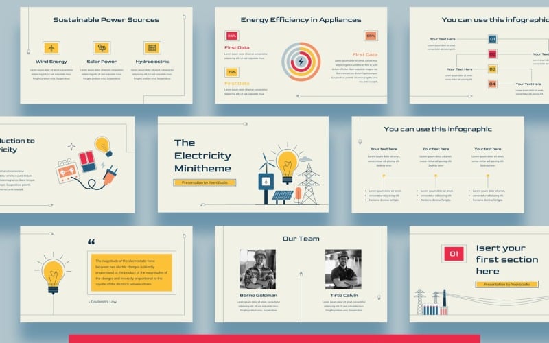 Elektriciteit PowerPoint-presentatiesjablonen