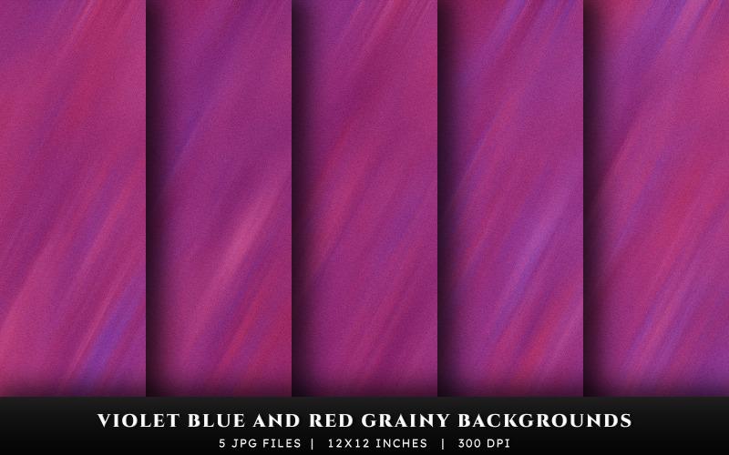 Fundos de textura granulada violeta azul e vermelha