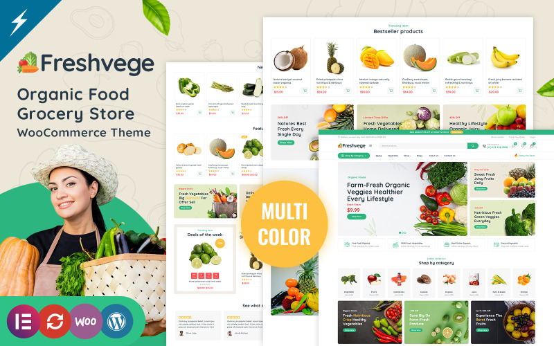 Freshvege - Gıda ve Bakkal Mağazası WooCommerce Teması