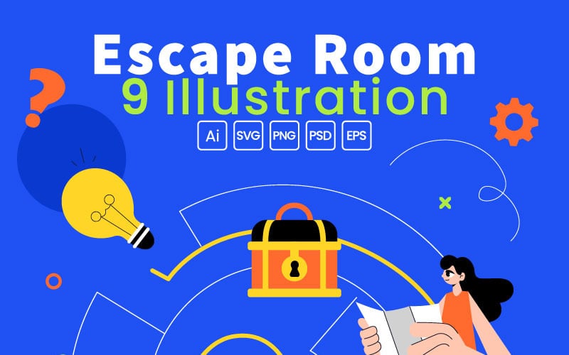 9 Escape Room Puzzle Challenge Illustration