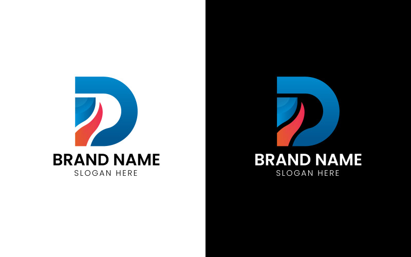 Písmeno D barevné firemní logo-816