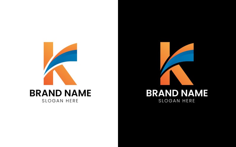 Lettre K logo d'entreprise élégant-842