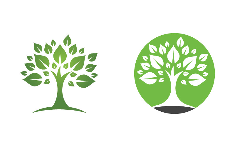 Logo's van groene boom blad ecologie natuur element vector ontwerp v.25