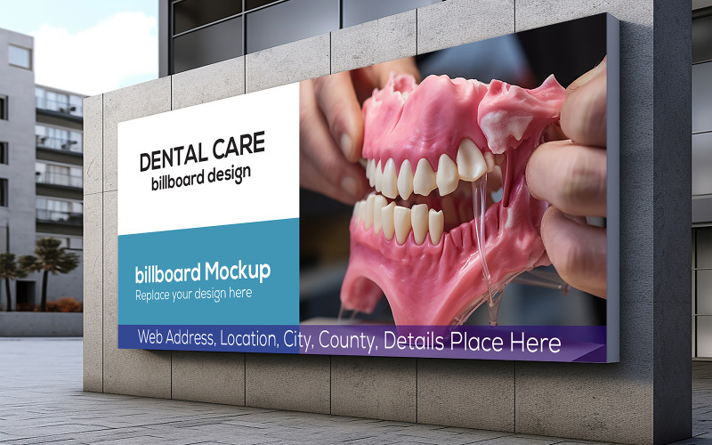 Plakatwand-Modell für Zahnpflege, PSD, Plakatwand-Modell, Display-Design, PSD, Banner-Design-Vorlage