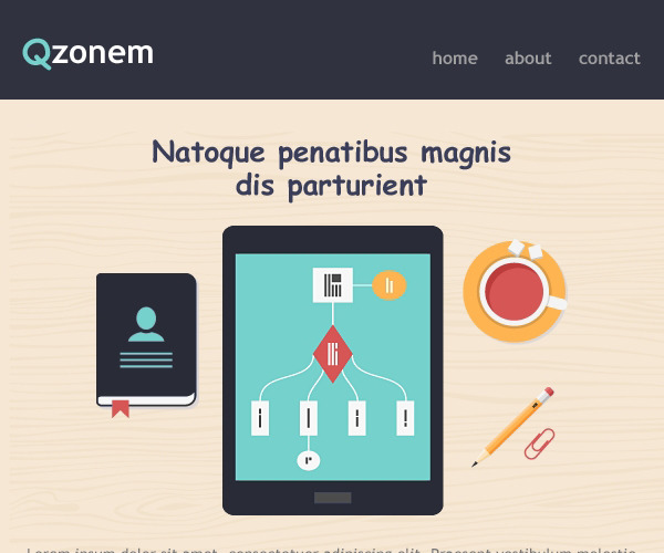 адаптивный шаблон информационного бюллетеня для бизнеса и услуг