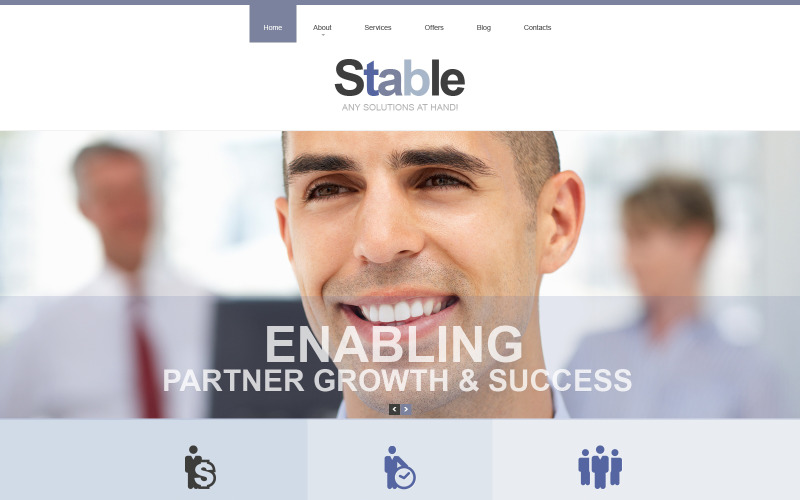 Plantilla de sitio web adaptable para empresas de gestión