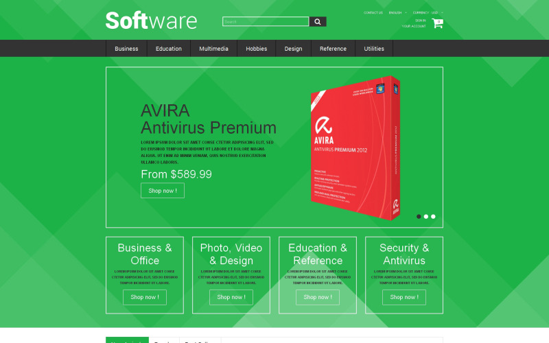 Softwarový obchod PrestaShop Theme