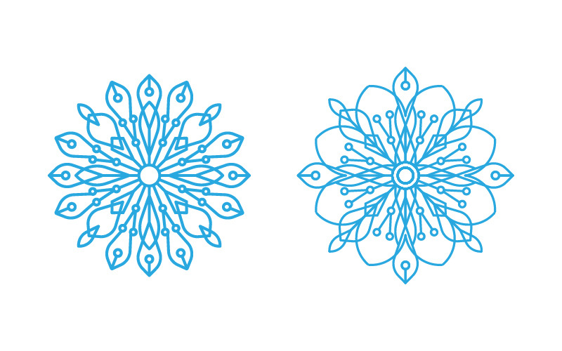 Conception de style flocons de neige pour les étiquettes, illustration de l'hiver gelé v.14